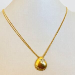 Corrente Veneziana Dupla com Pingente Gota Banhado a Ouro 18K